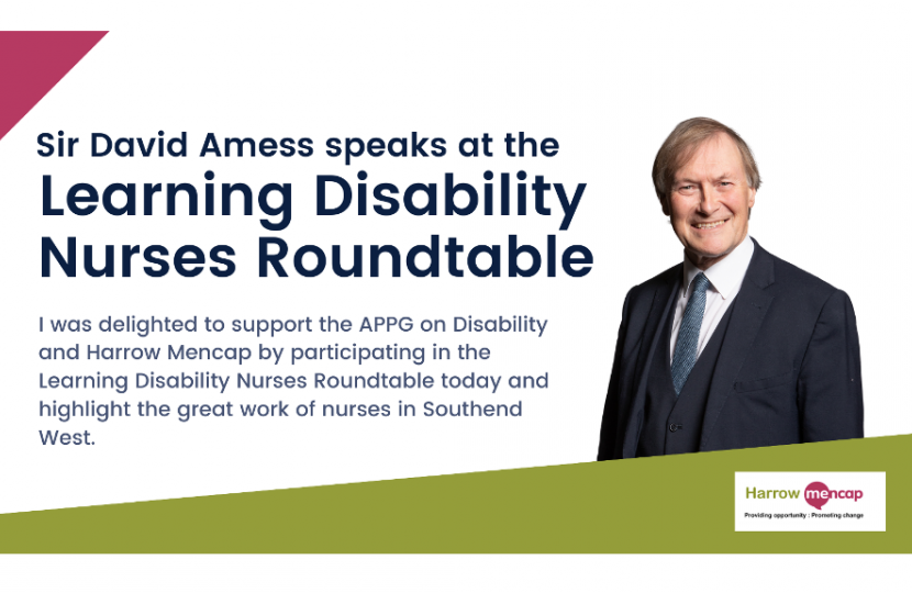 Sir David calls for more learning disability nurses in Southend Hospital